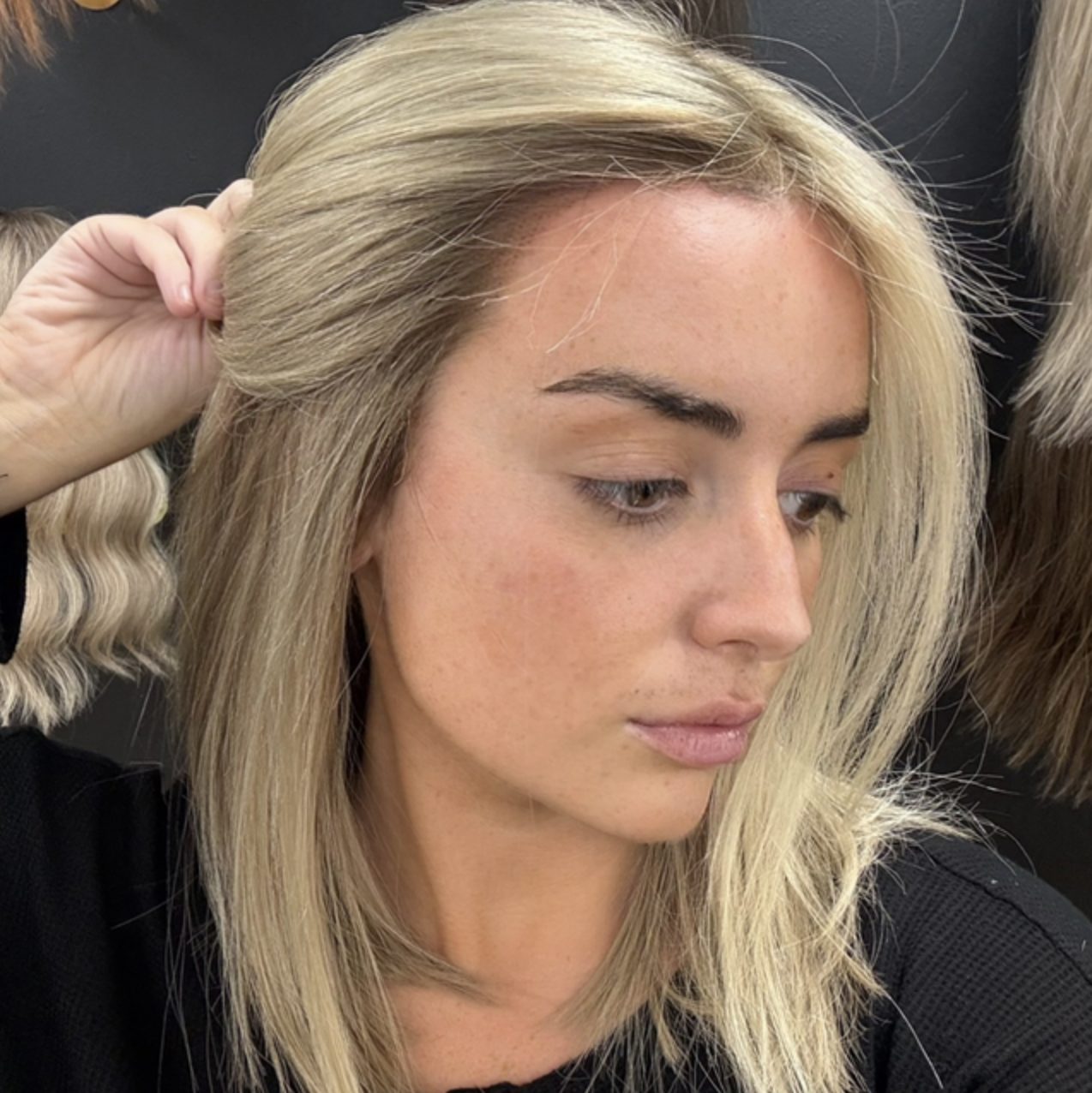 High Density Medical Wig Lenghth 12” colour mixed ash blonde