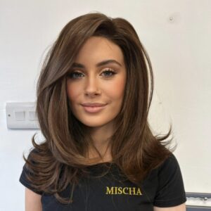 16” chocolate brown premium synthetic wig